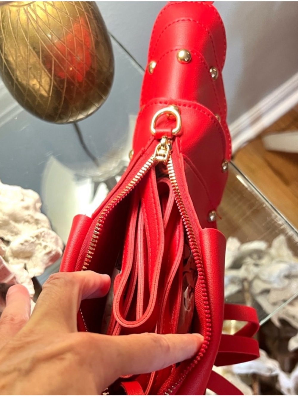 Boutique Red Lobster Statement Bag Coastal Chic Crossbody Purse - Picture 16 of 16